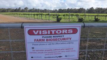 Farm biosecurity sign. Picture via DPIRD.